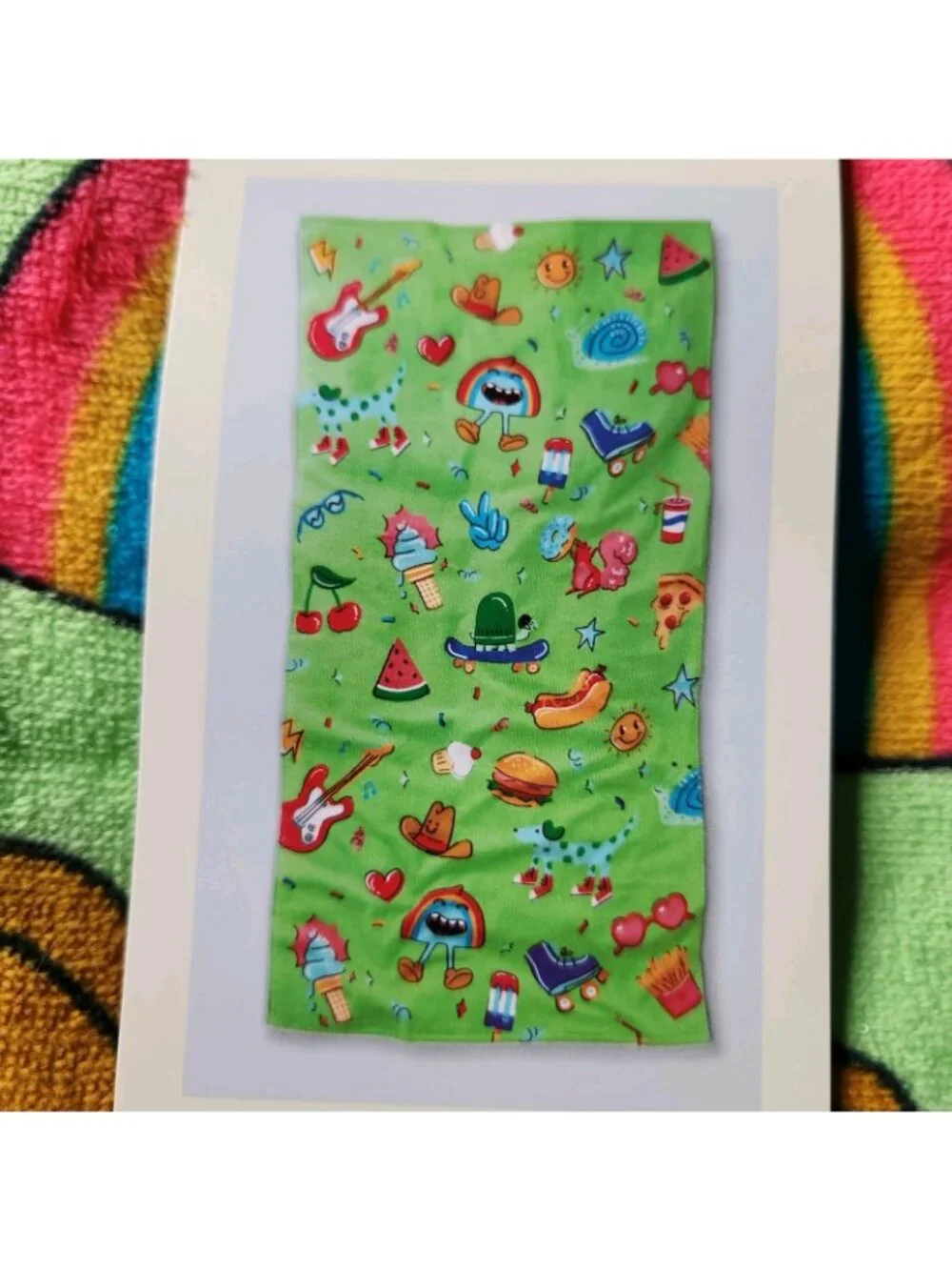 Mainstays Kids Beach Towels Smiley Face And Fun Tacos Food Summer Pool Towels